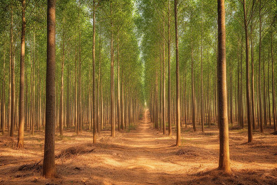 Gestione responsabile di una piantagione forestale certificata per legname sostenibile